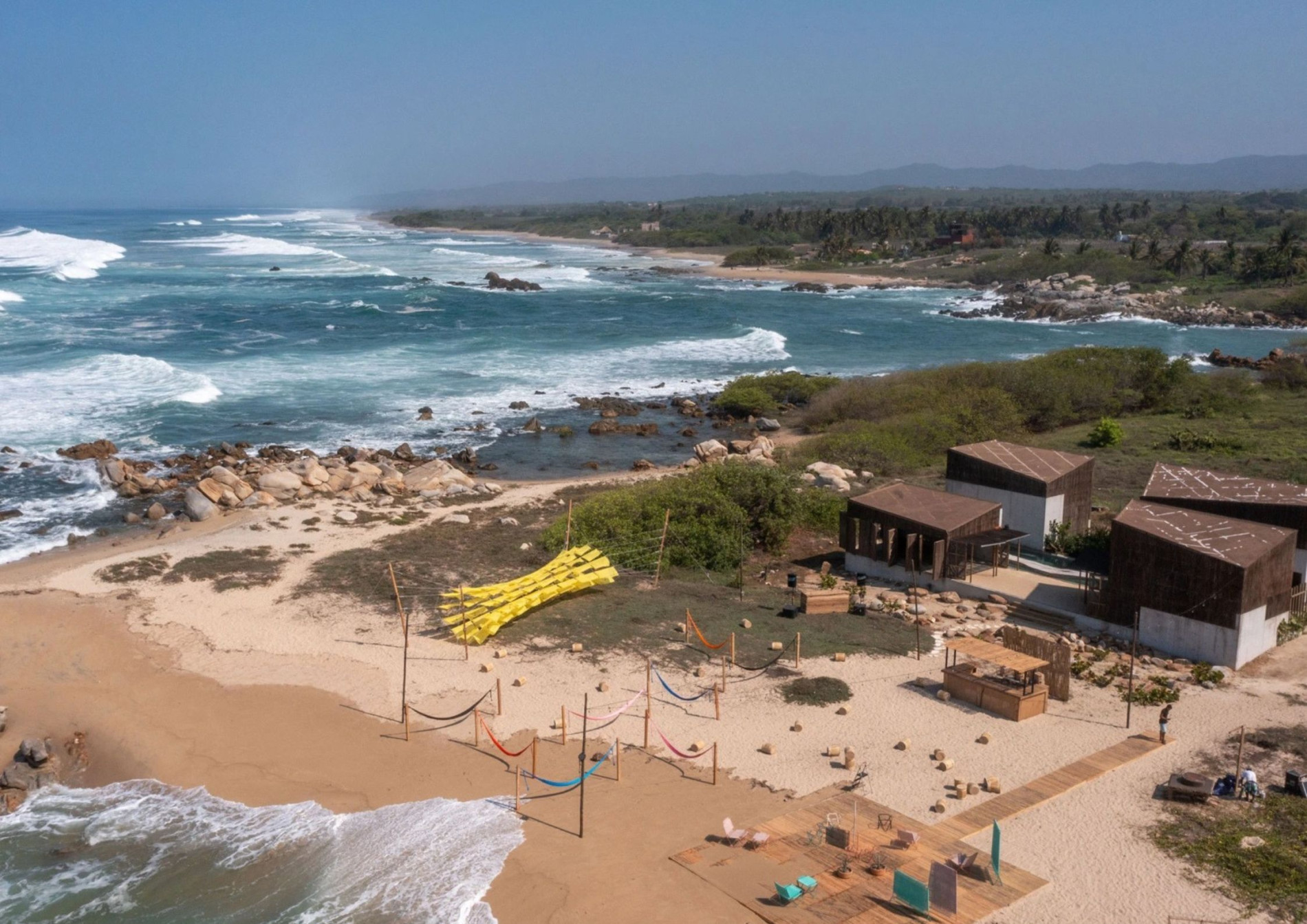 Designed by Alfonso Quiñones, this ocean facing property merges contemporary Mexican design and local character surrounded by 20-thousand square feet of private beach.
