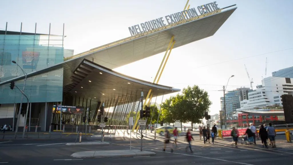 Picture of Melbourne Exhibition Centre from street view.
