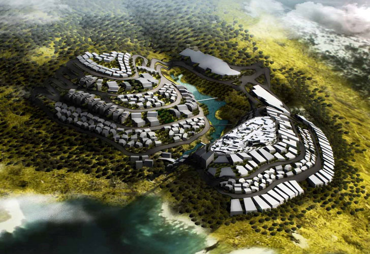 Montenegro hotel resort, aerial view