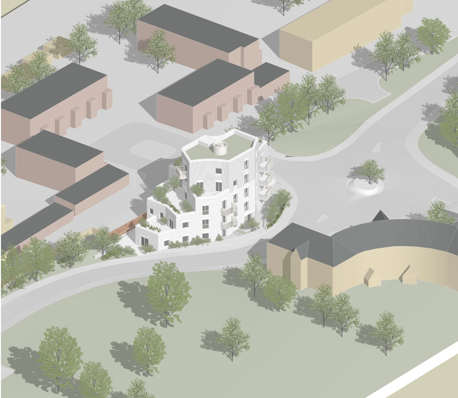 Pellatt Road, aerial view