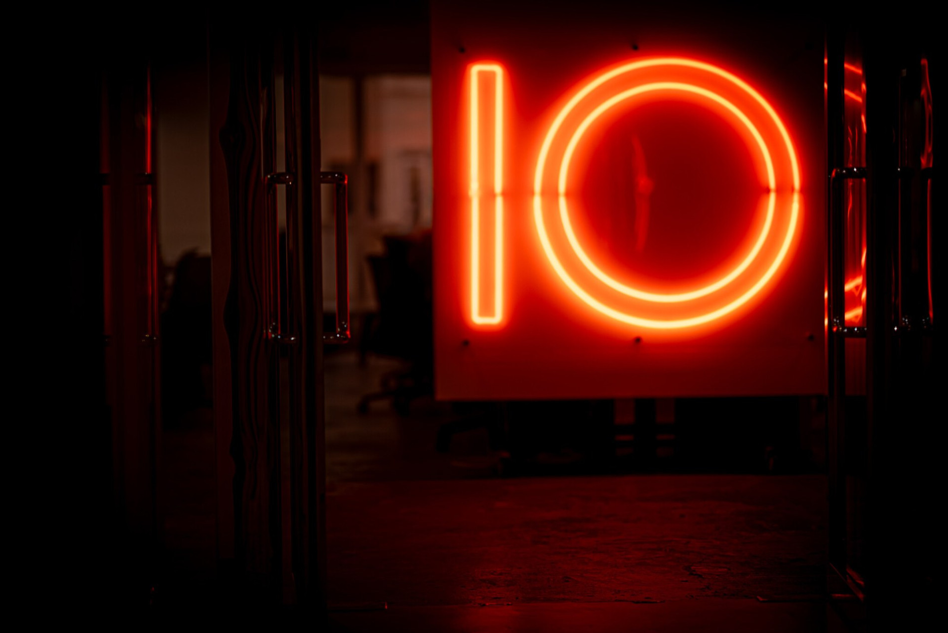 The 10 Design neon at the Hong Kong studio