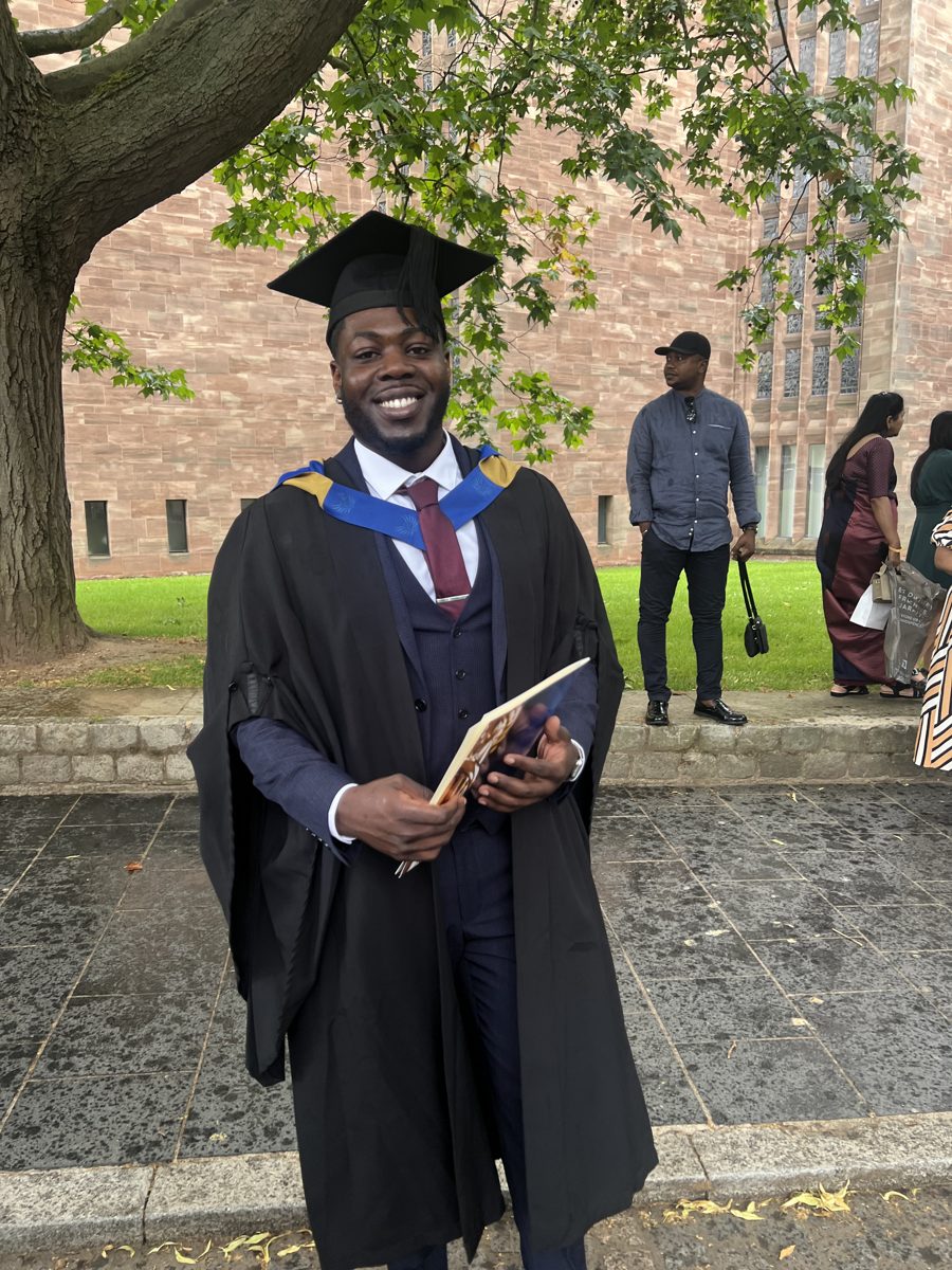 Noris Obijiaku at his Coventry University graduation