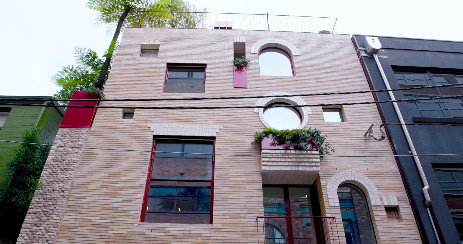 The brick facade on Waterloo Street, Surry Hills