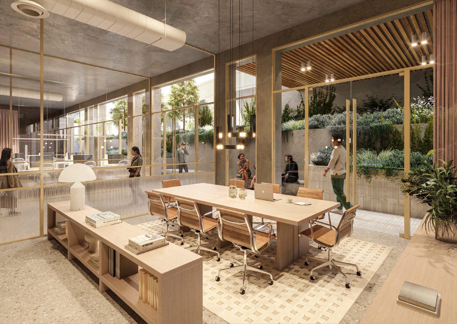 The internal roof garden render