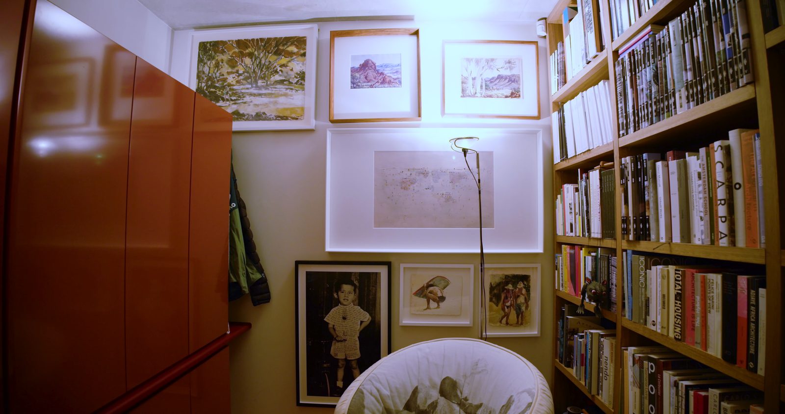 The study bookshelves
