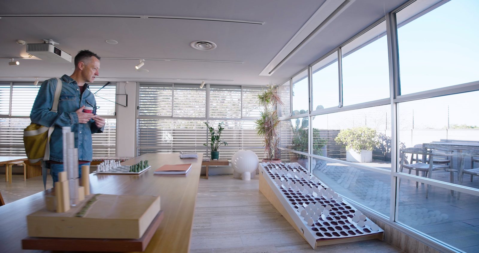 The studio floor
