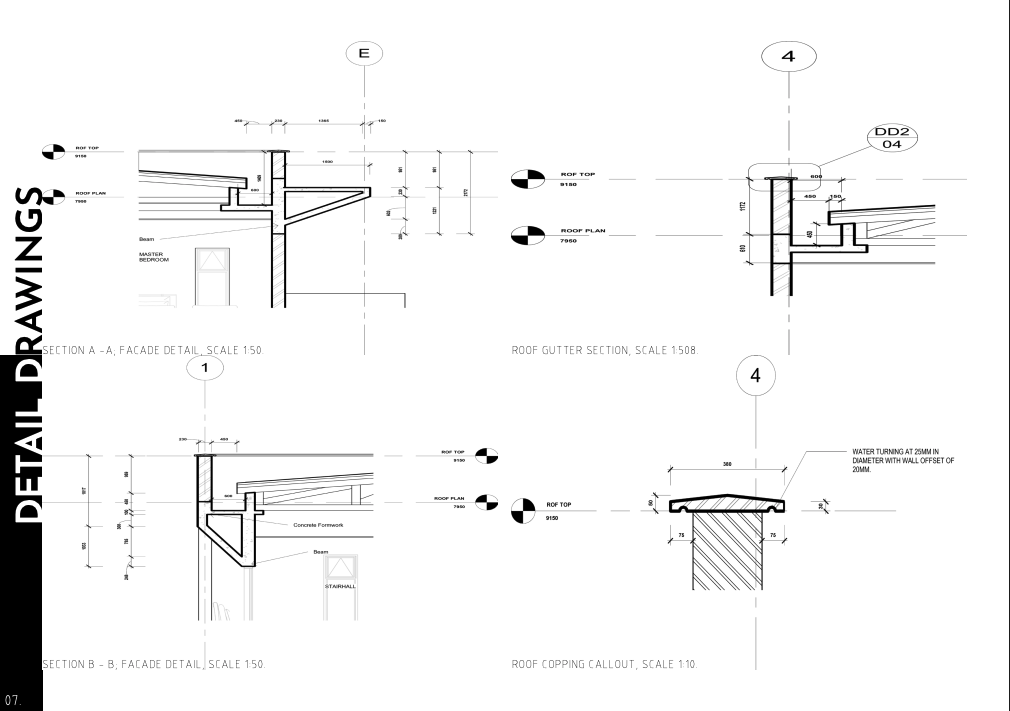 Portfolio 3 technical drawing page