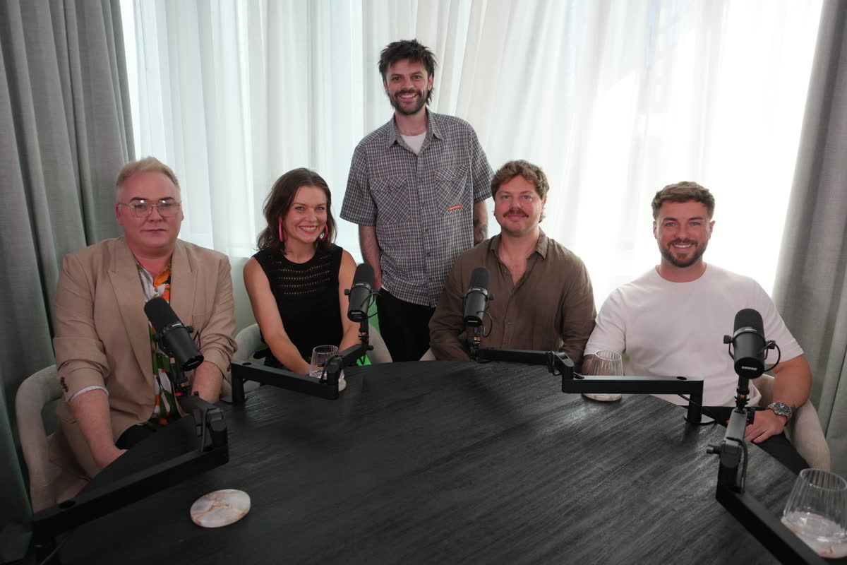 A podcast recording in the Bespoke Sydney studio