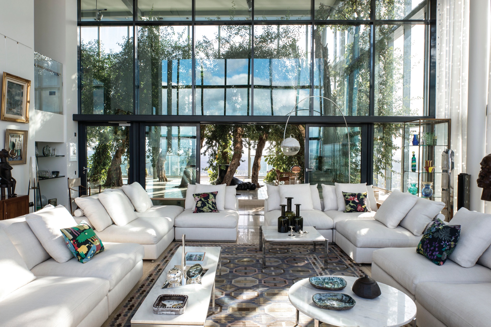 The sitting room beneath the olive grove