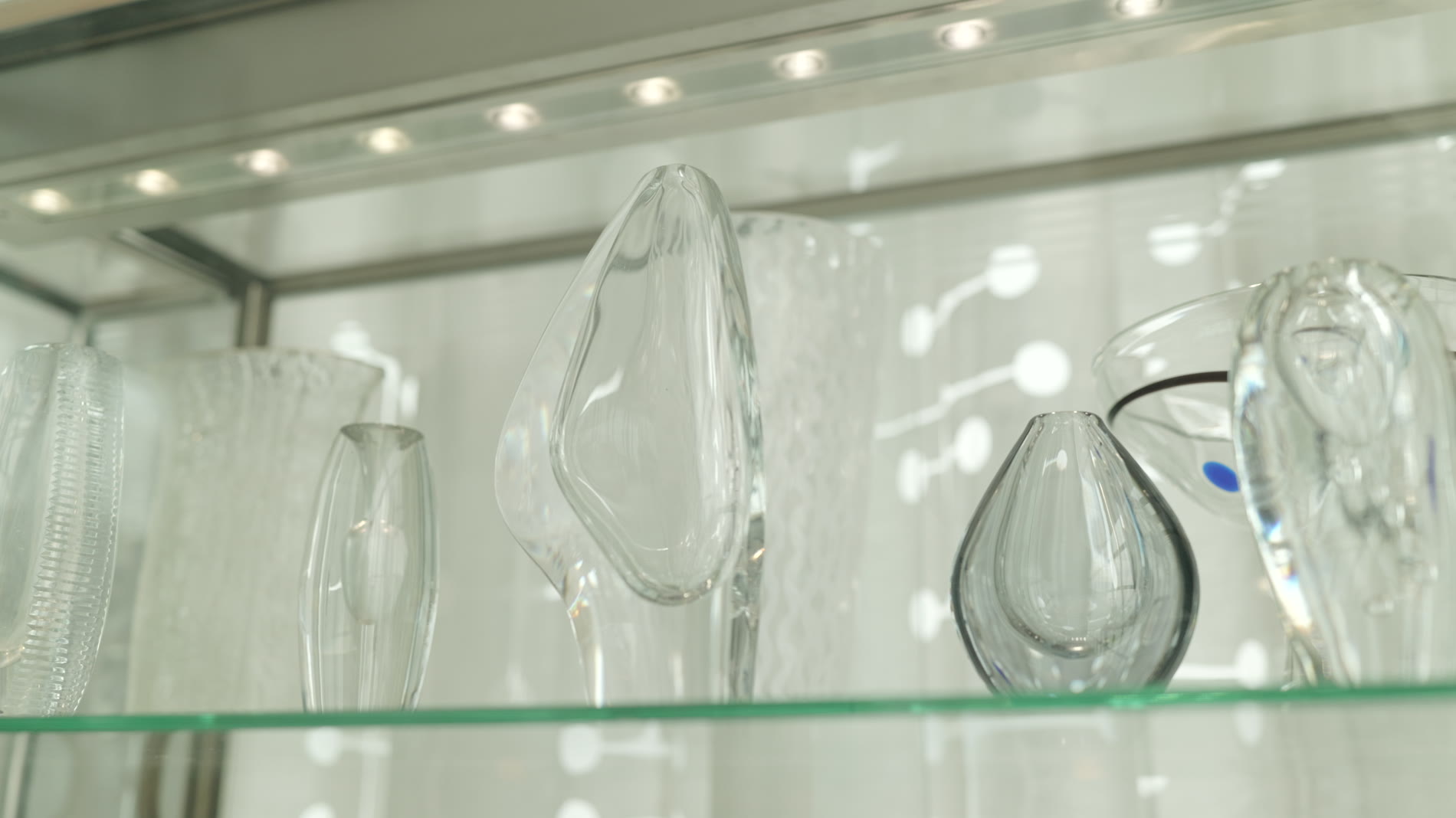 Mid-century glass in the cabinet
