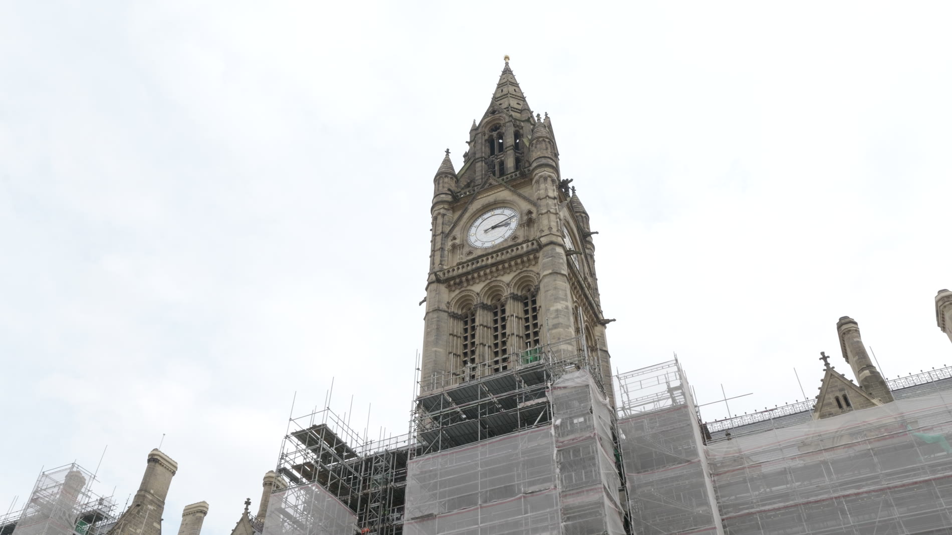 Manchester Town Hall under restoration