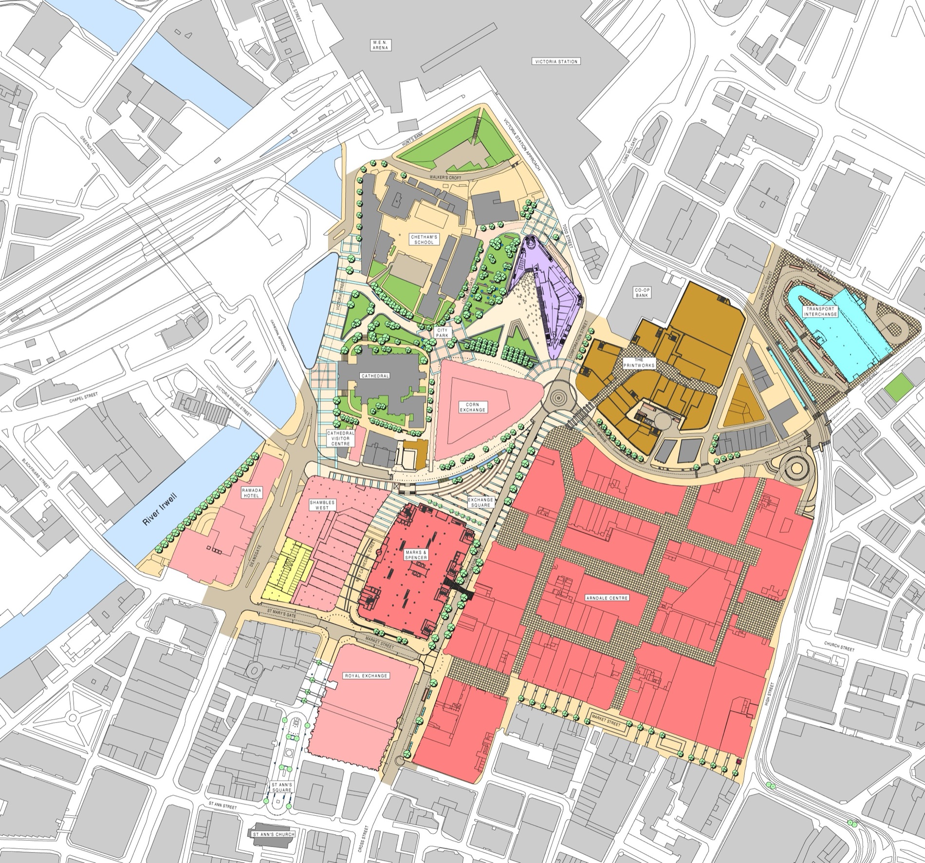 The 1996 Manchester city centre masterplan