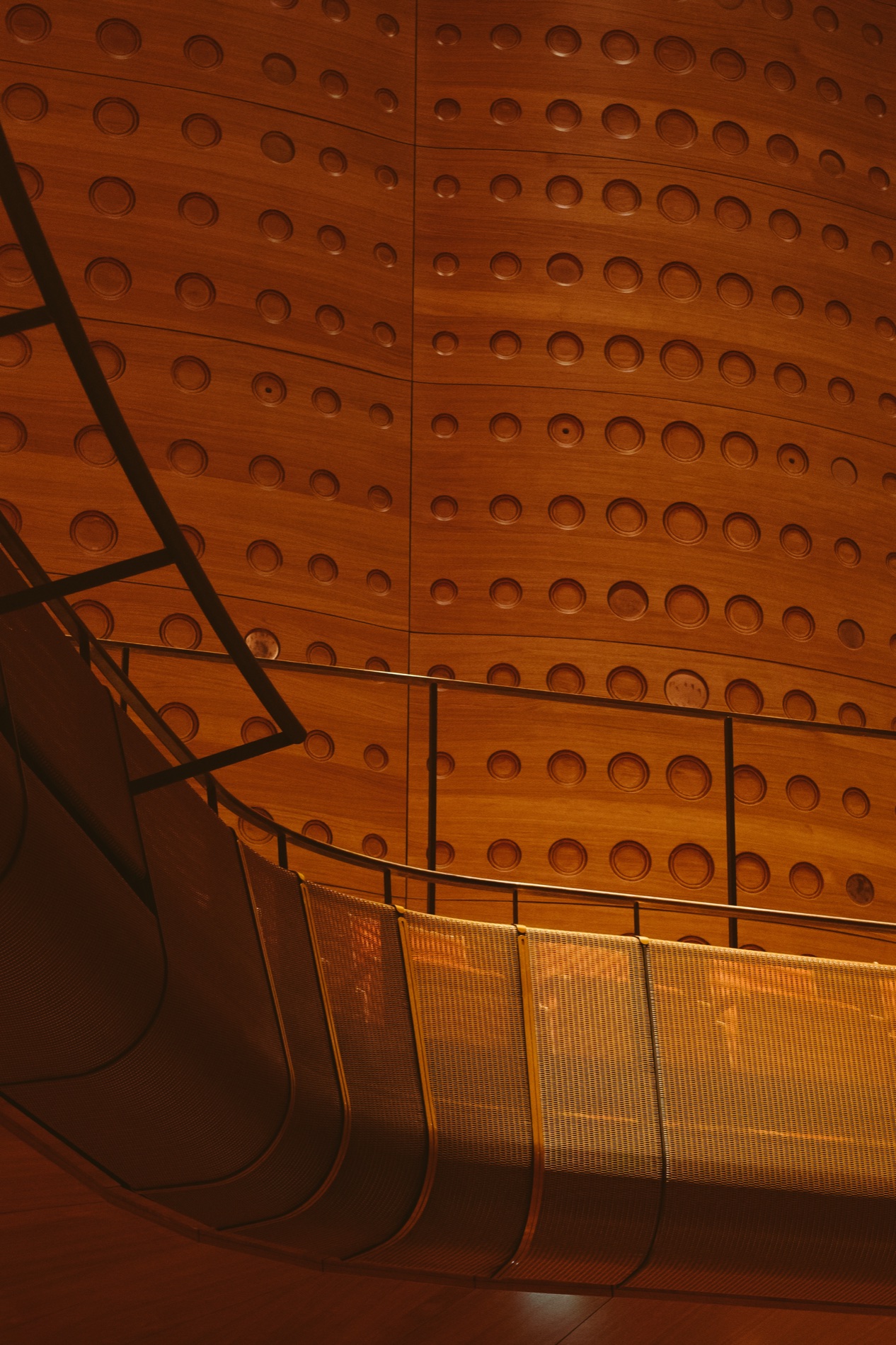 The timber wall of the Queen Elisabeth Hall, Antwerp