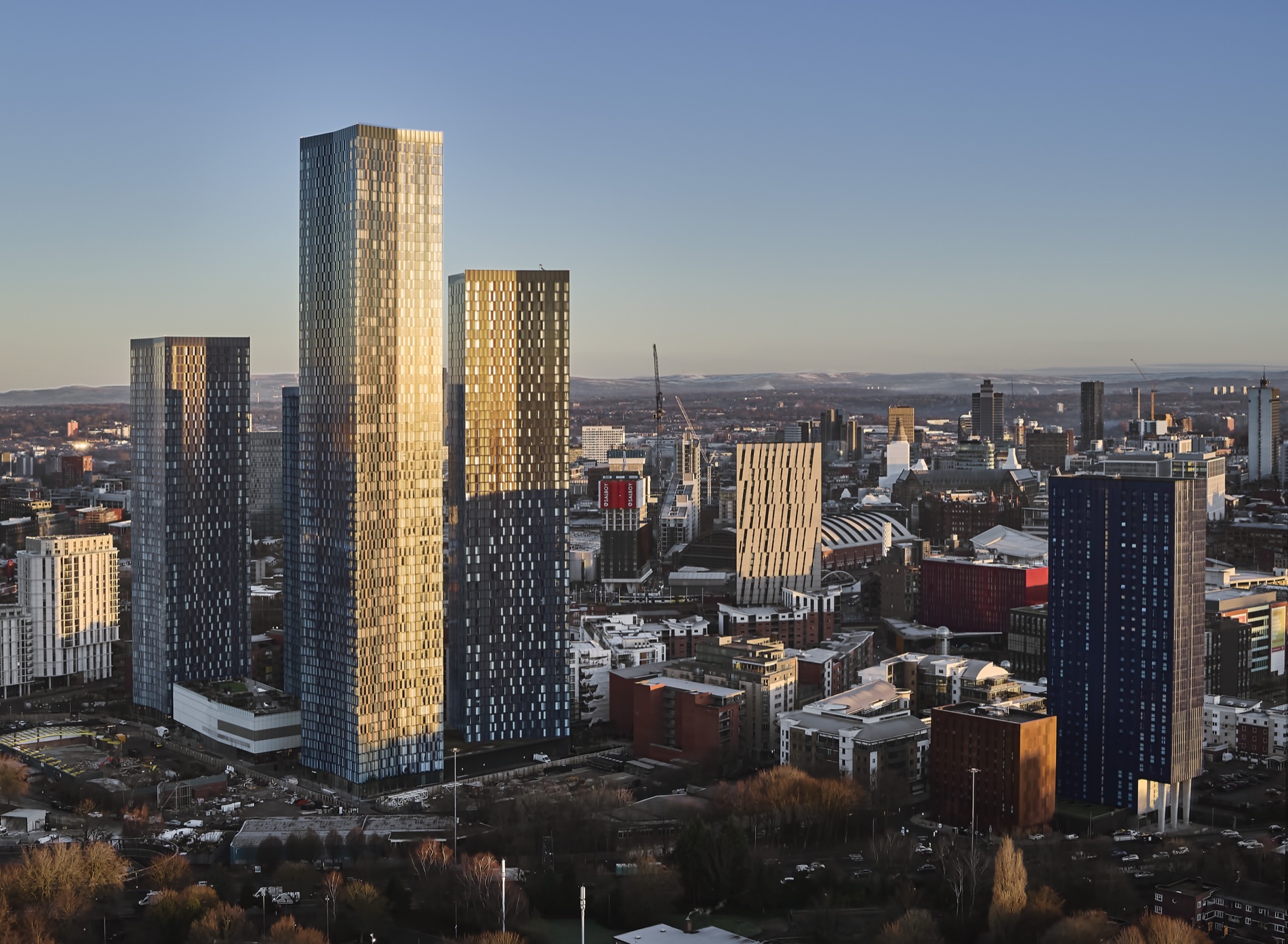 Deansgate Square from the air